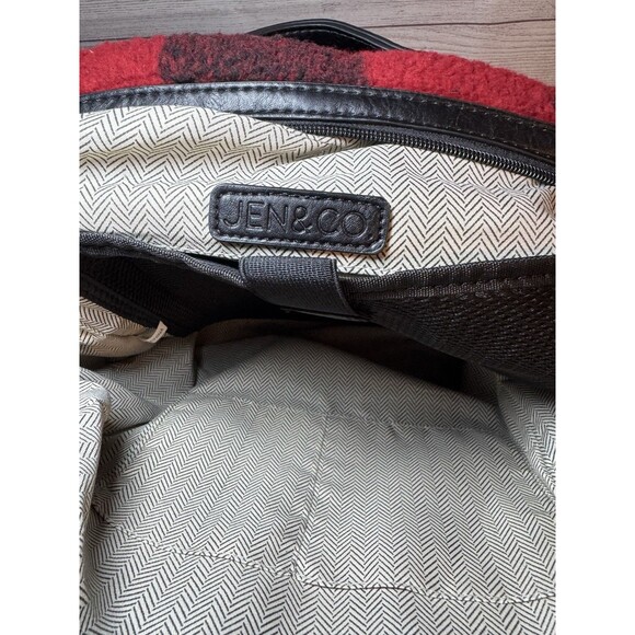 Jen & Co. HATTIE  Sherpa  Guitar Backpack In Red Black - Picture 5 of 13